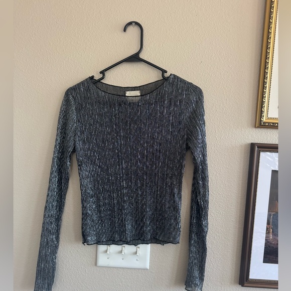 Gray Glitter Top - Picture 2 of 3